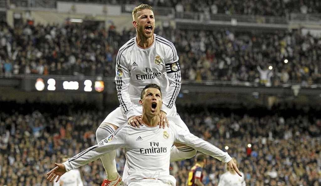 Cristiano Ronaldo reacciona al golazo de Sergio Ramos en la Liga MX