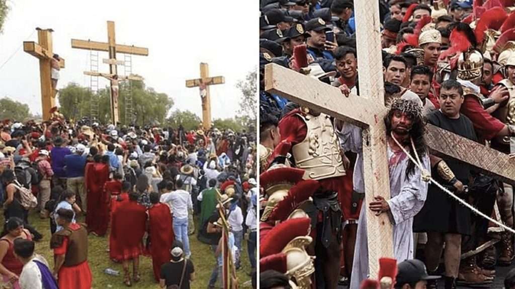 Más de 100 mil fieles en la Pasión de Cristo 2025 en Iztapalapa