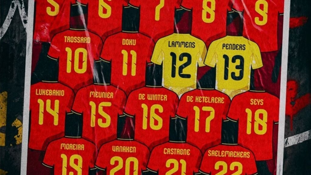 Bélgica Mundial 2026 dorsales