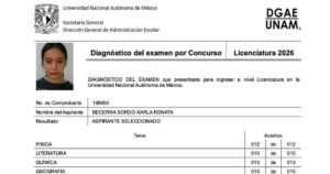 Joven Macuspana puntaje perfecto UNAM