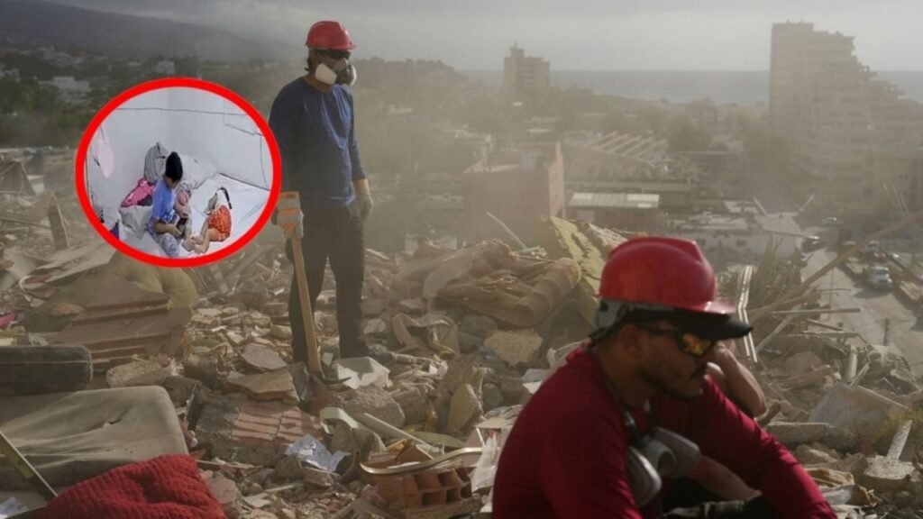 Niño protege hermana terremoto Venezuela
