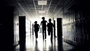 voces niños escuela vacía