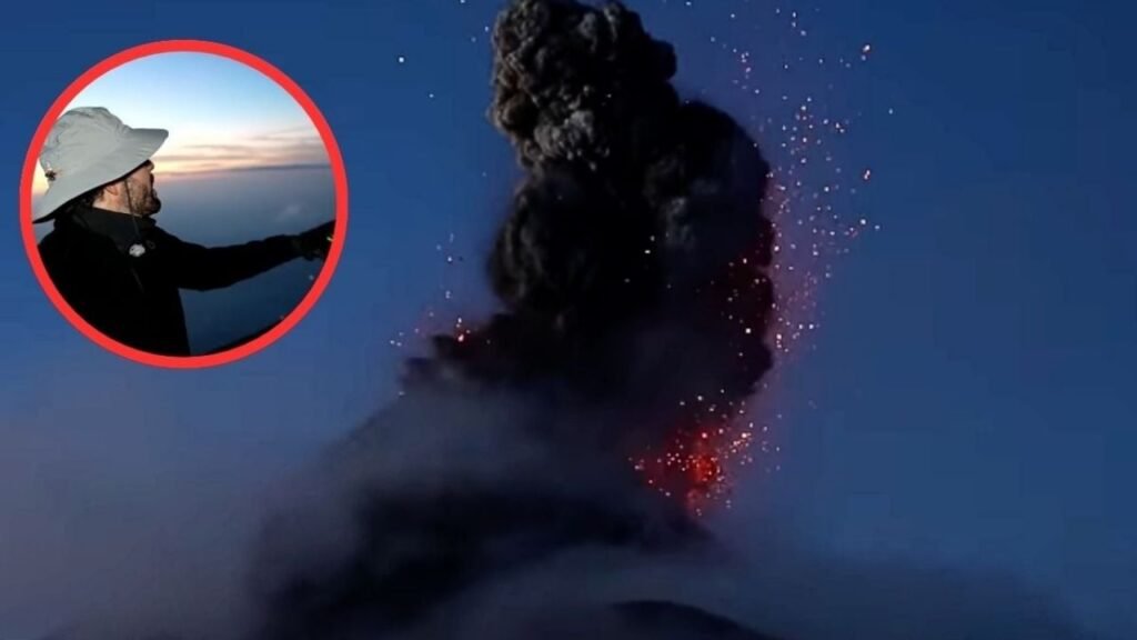 streamer capta erupción volcán Guatemala