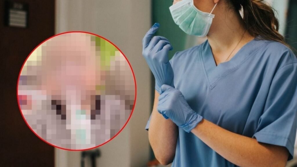 Enfermera corta dedo bebé Tailandia