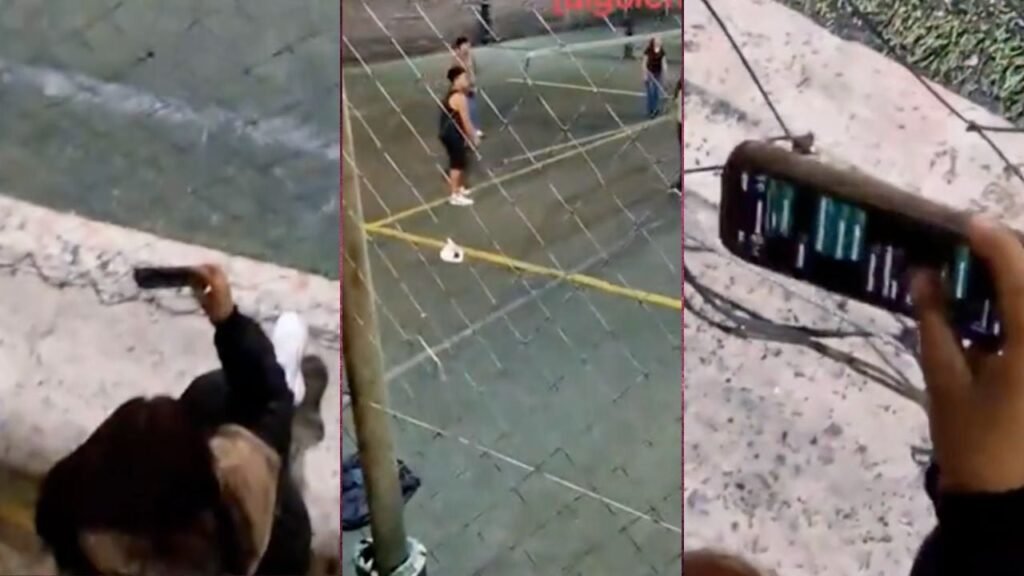 Chica revisando celular futbol