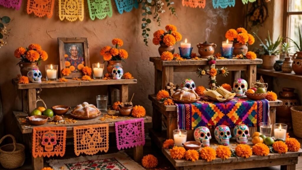 pisos ofrenda Día de Muertos