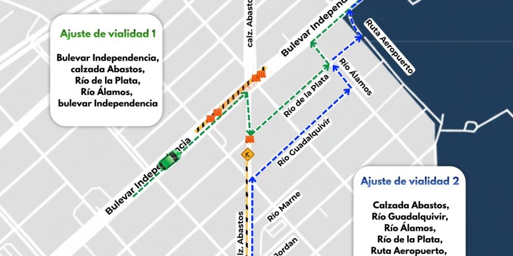 Anuncian ajustes temporales de vialidades por avances en la obra del SVAI