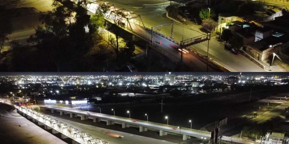 Avanza modernización de alumbrado en el Parque Fundadores y Puente Plateado