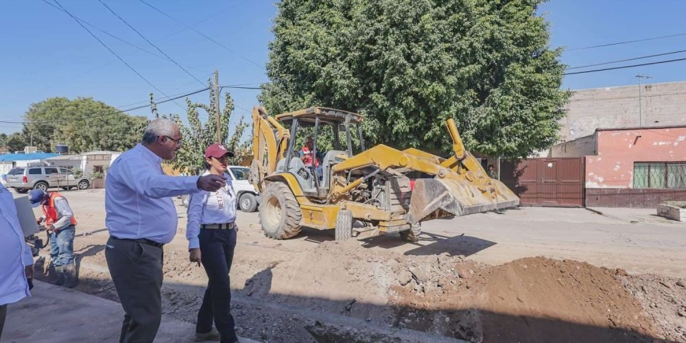 Betzabé Martínez supervisa avance de rehabilitación de red de agua potable por casi 5 millones de pesos