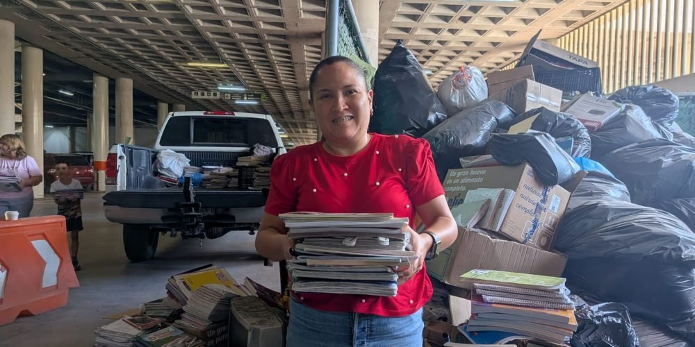Concluye con éxito campaña de acopio de cuadernos y libros usados recolectan 1445 kilogramos de material