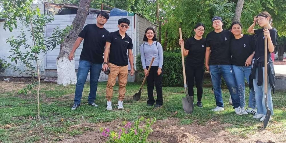 Dependencias municipales realizan reforestación en la Plaza del Eco