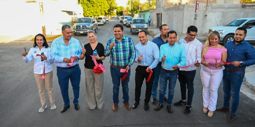 ENTREGA HOMERO MARTÍNEZ TRABAJOS DE PAVIMENTACIÓN EN VILLA JARDÍN