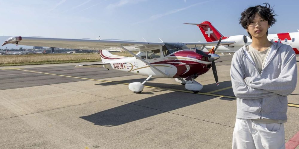 PILOT, FLUG, FLUGZEUG, REKORD, WELTREKORD, GUINNESS WELTREKORD, CESSNA 182, TEENAGER, SPENDEN,