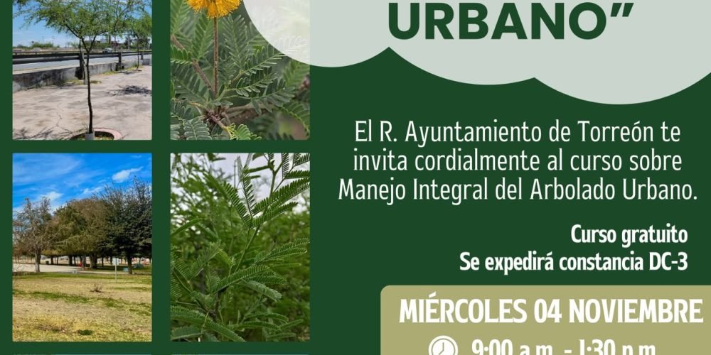 Invita Dirección de Medio Ambiente a curso de manejo integral del arbolado urbano