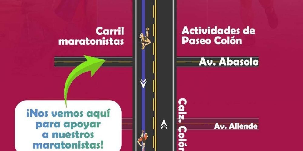 Invitan a disfrutar del Paseo Colón respetando el carril exclusivo para corredores del Maratón Lala 2026