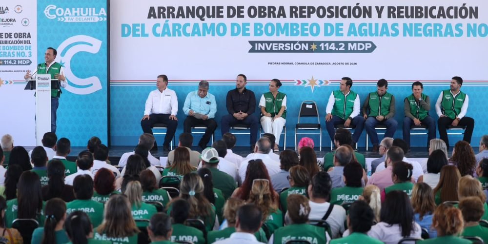 Llega Manolo a Piedras Negras con 155 mdp para drenaje y tratamiento de agua