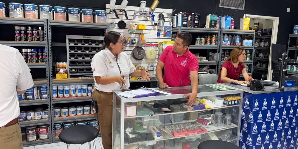Realizan inspecciones periódicas en locales de pinturas y solventes