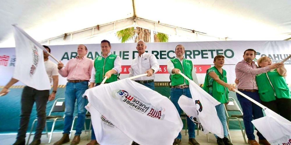 Román Alberto Cepeda González arranca el recarpeteo del bulevar Diagonal Las Fuentes