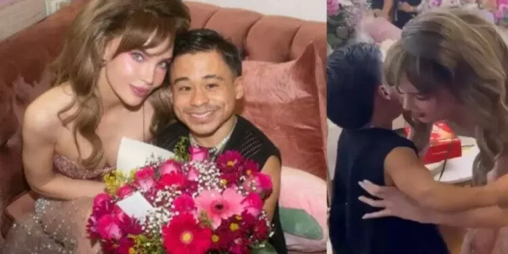 abelito-belinda-ramo-flores-lo-carga