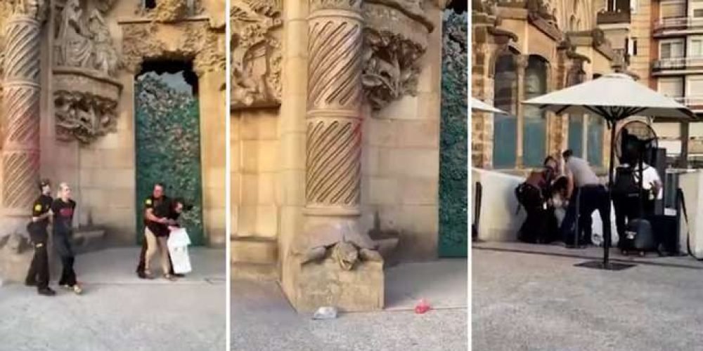 activistas-lanzan-pintura-sagrada-familia-barcelona