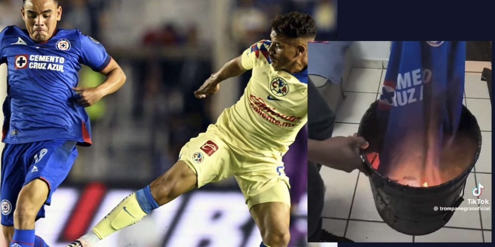 Aficionado quema camiseta de Cruz Azul tras derrota ante América en Liguilla 2025