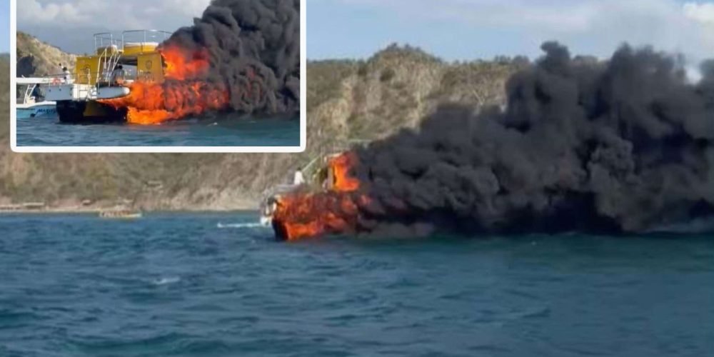 Un catamarán con 89 turistas sufrió un incendio en Santa Marta, Colombia. Autoridades investigan las causas y rescatan a los pasajeros.