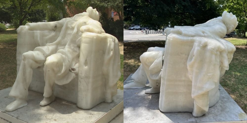 calor-extremo-derrite-estatua-abraham-lincoln-washington