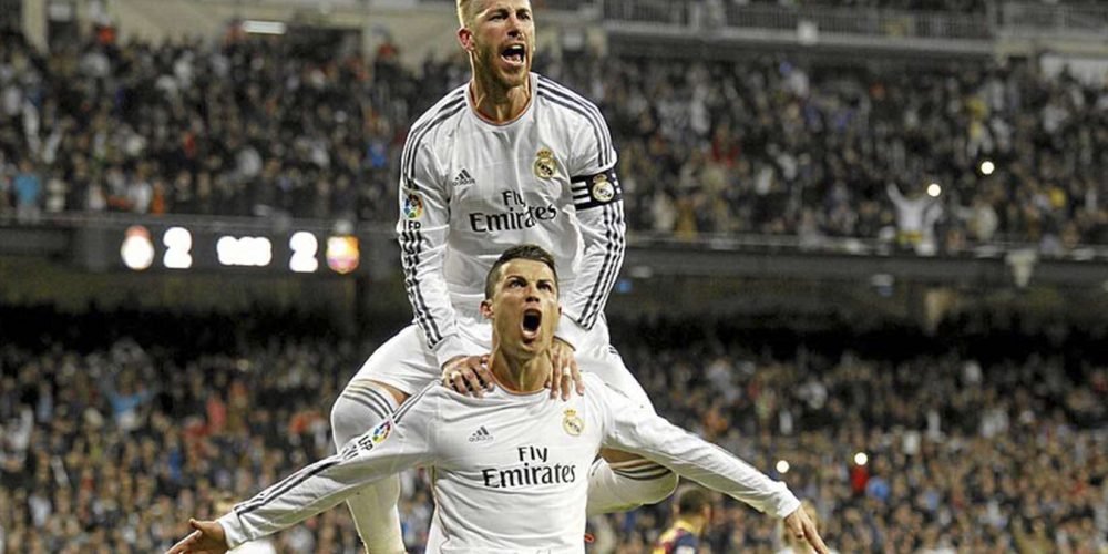 Cristiano Ronaldo reacciona al golazo de Sergio Ramos en la Liga MX