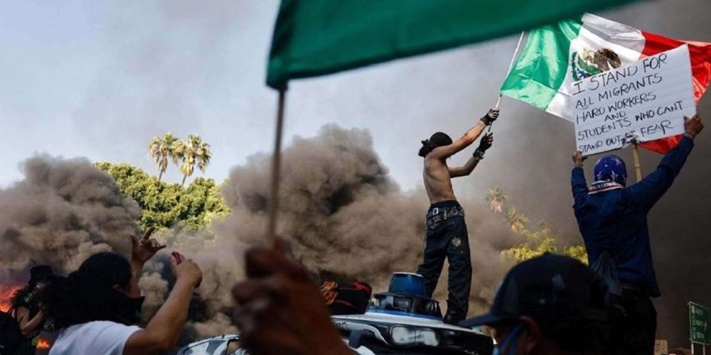 Suman 42 mexicanos detenidos durante disturbios en protestas en Los Ángeles