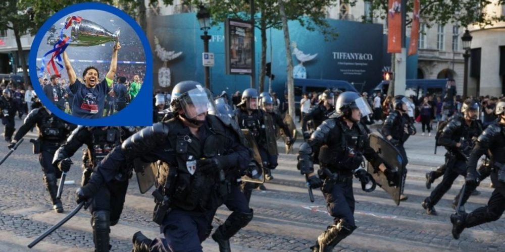 Celebración PSG Champions League detenciones