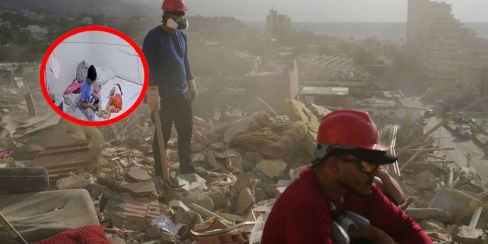 Niño protege hermana terremoto Venezuela