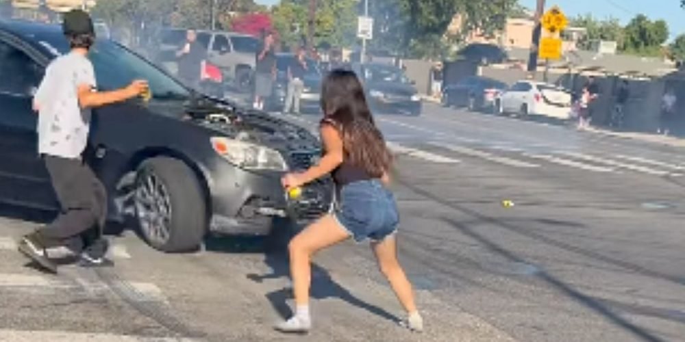 atropellamiento toma de calle Los Ángeles