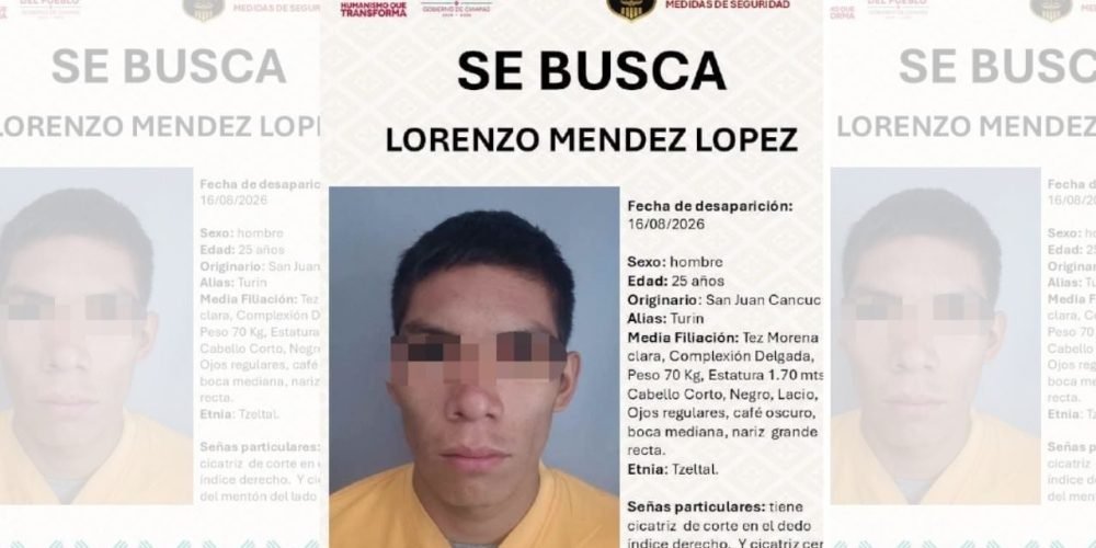 Fuga de reo Chiapas