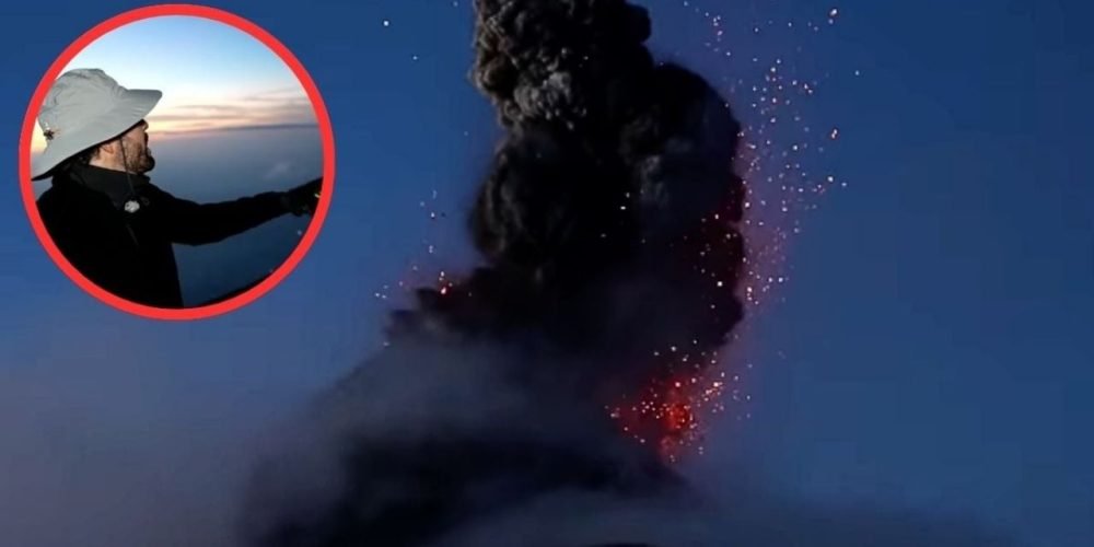 streamer capta erupción volcán Guatemala