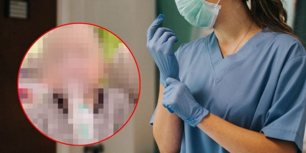 Enfermera corta dedo bebé Tailandia
