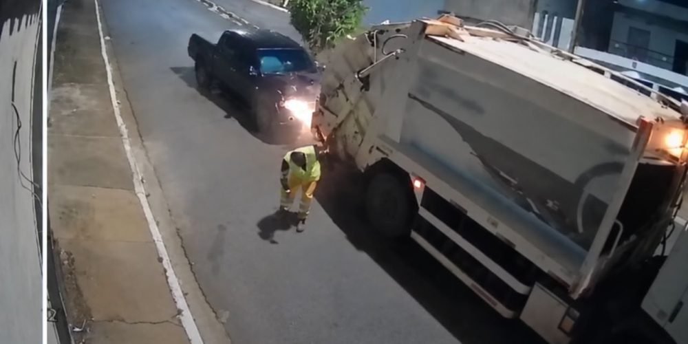 Accidente camión basura Brasil