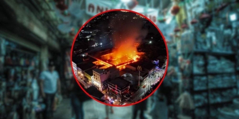 Incendio en mercado de Filipinas