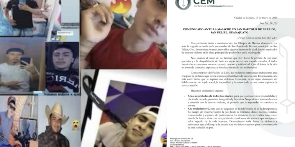 Iglesia católica exige justicia por la masacre de 7 jóvenes en Guanajuato