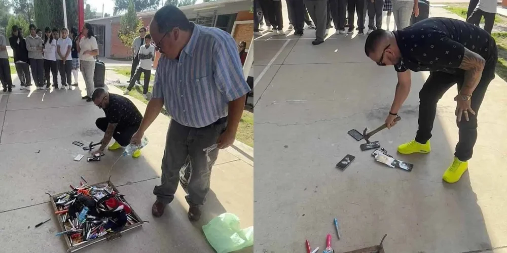 maestros-decomisan-queman-celulares-secundaria-durango
