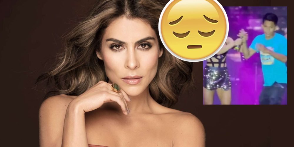 VIDEO: Arrebatan micrófono a Maria León y entra en pánico