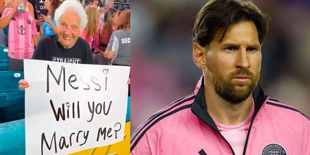 Abuela de 98 conquista a Messi en Atlanta: viral y romántico momento