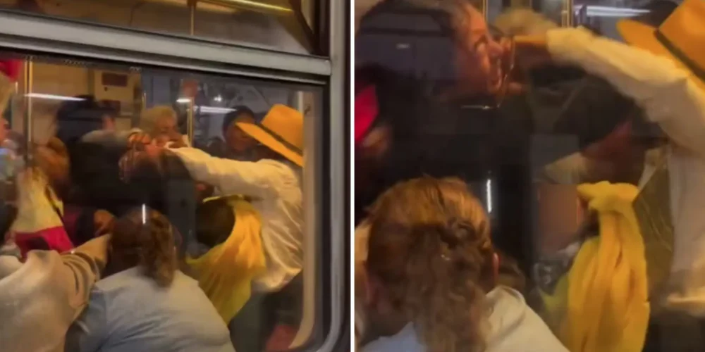 pelea-metro-vagon-mujeres-una-con-bebe