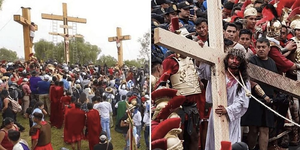 Más de 100 mil fieles en la Pasión de Cristo 2025 en Iztapalapa