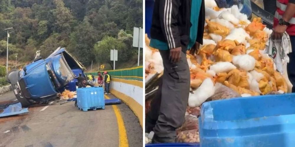 tráiler-cargado-de-pollo-se-vuelca-en-la-méxico-cuernavaca